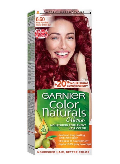 Buy Color Naturals Permanent Hair Color 6.60 Fiery Pure Red 112ml in Egypt