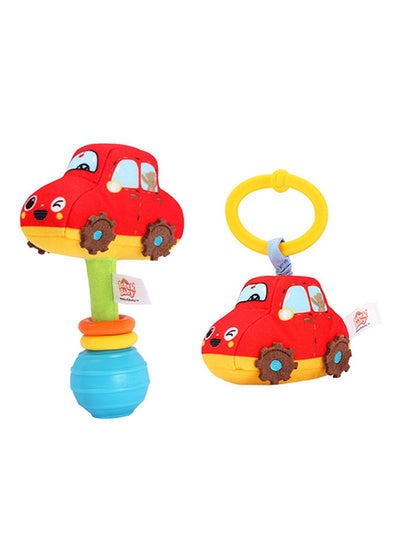 Buy 2-Piece Baby Rattle Pull-Down Stroller Toys 0.108kg in UAE