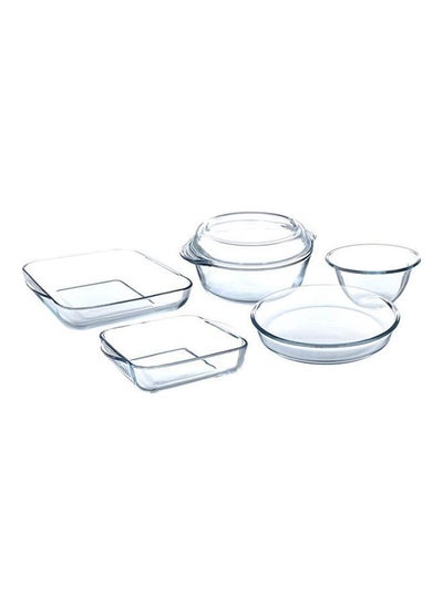 Buy Borcam 6 Piece Casserole Set Clear in UAE