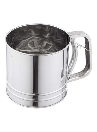 Buy Stainless Steel Manual Baking Sifter With Handle Silver in Egypt