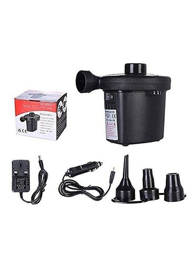Buy Portable Electric Air Pump With Different Air Filling Nozzles Plastic Black 11.7 x 11.5 x 10cm in UAE