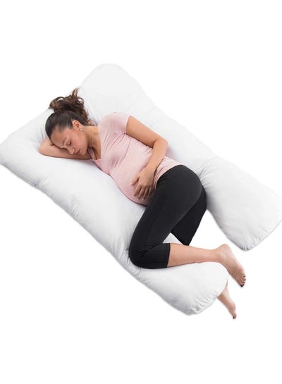 Buy U Shaped Relaxing Pillow Cotton White 130 x 70cm in UAE