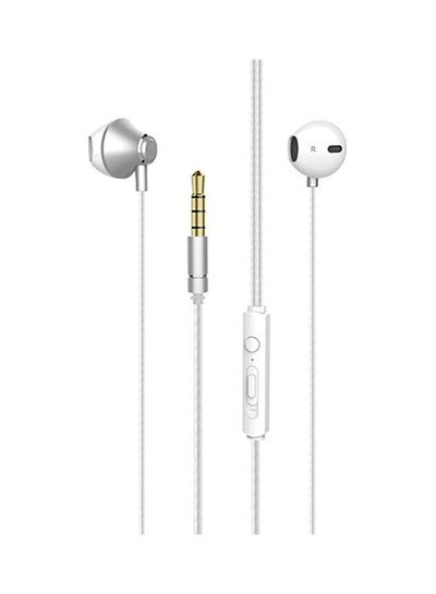 Buy In-Ear Wired Earphone With Microphone White in Egypt
