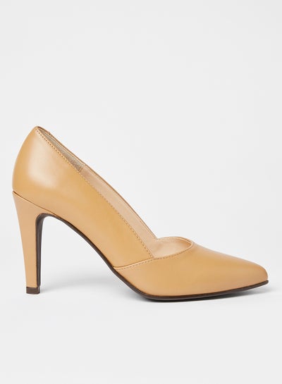 Buy Mastea Leather Pumps Brown in UAE