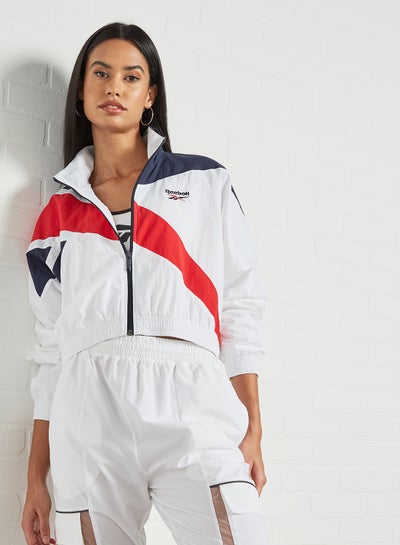 Buy Classics Cropped Vector Track Jacket White in UAE