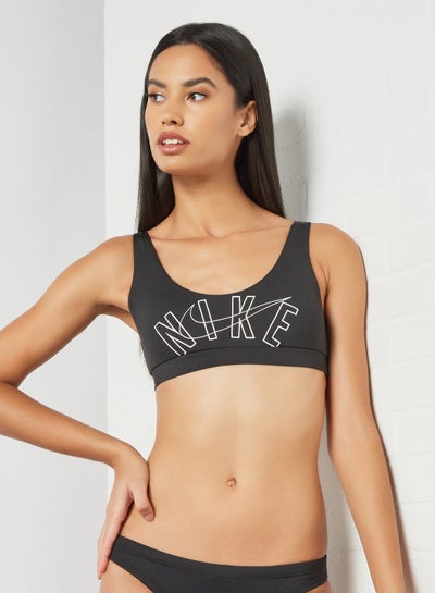 Buy Scoop Neck Bikini Top Black in UAE