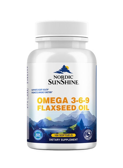 Buy Omega 3-6-9 Flax Seed Oil 100 Softgels in UAE