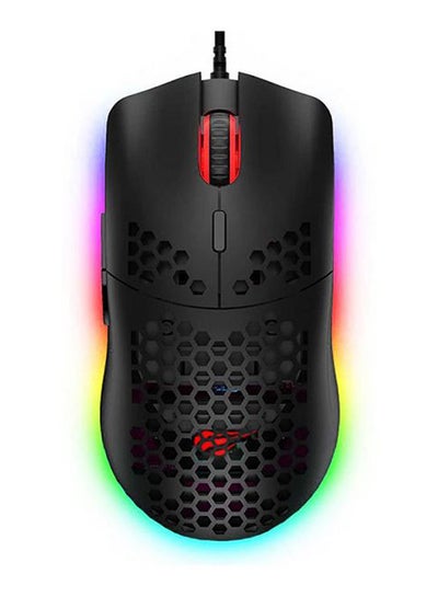 Buy Gamenote Ms1023 Honey Comb Rgb Programmable Gaming Mouse - 6 Buttons, 6400 Dpi in Egypt
