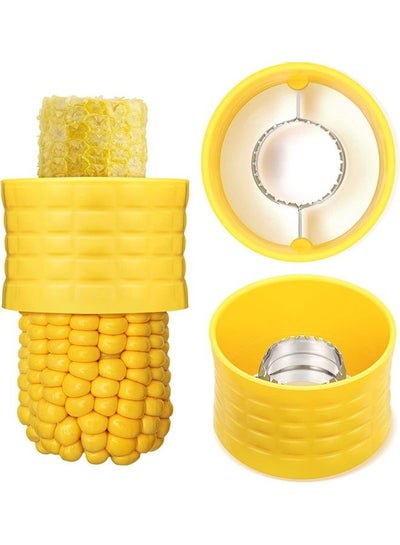 Buy Corn Stripper Peeler Yellow 7x7x5cm in UAE
