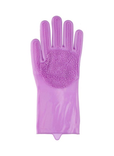 Buy Silicone Cleaning Gloves, 2 Pieces Purple in Egypt