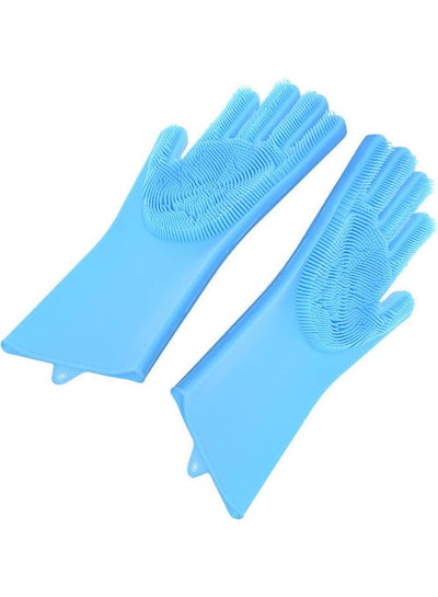 Buy Silicone Cooking Gloves Blue in Egypt