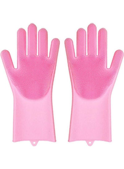 اشتري Magic Silicone Gloves Heat Resistant وردي في مصر