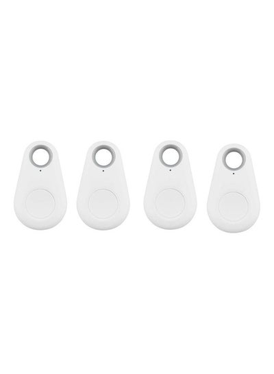 Buy 4-Pieces Mini Personal Smart Bluetooth Gps Tracker Kids Pet Dog Wallet keys White in Saudi Arabia