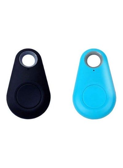 Buy 2-Pieces Mini Personal Smart Bluetooth Gps Tracker Kids Pet Dog Wallet keys Blue/Black in Saudi Arabia