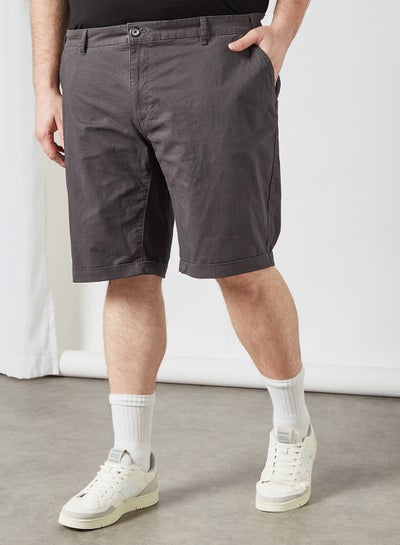 Buy Plus Size Chino Shorts Brown in UAE