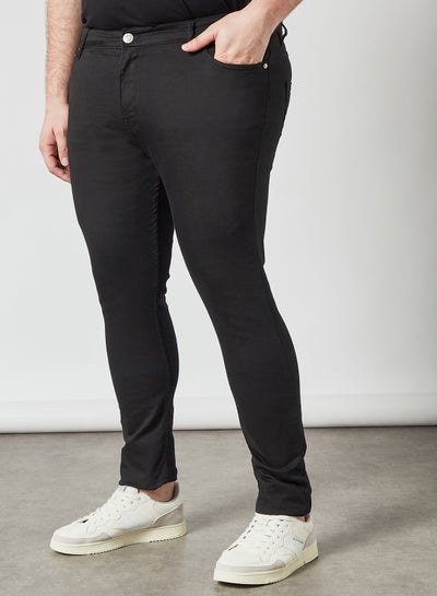 Buy Plus Size Skinny Fit Jeans Black in UAE