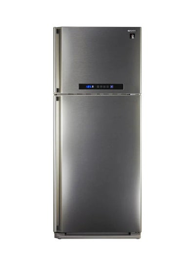 Buy Digital No Frost Refrigerator With 2 Doors And Plasma Cluster, 450 Liters SJ-PC58A(ST) Silver in Egypt