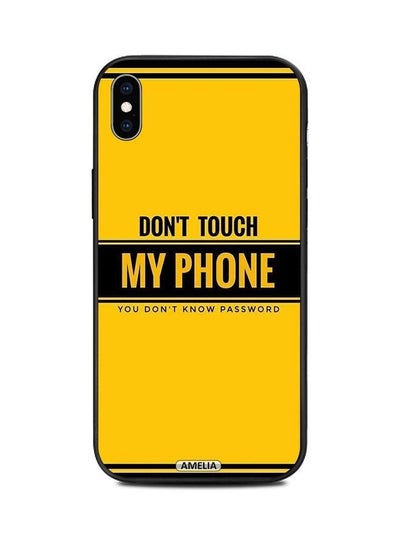 Buy Protective Case Cover For Apple iPhone XS Yellow/Black in UAE