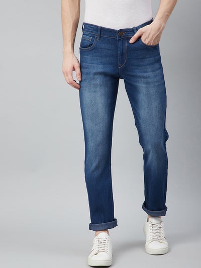 Buy Fashionable Casual Jeans Blue in UAE