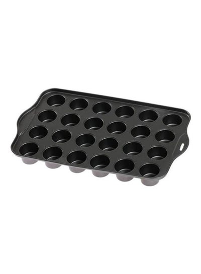 Buy 24 Cup Cheese Cake Baking Mould Black 39x2x26cm in Saudi Arabia