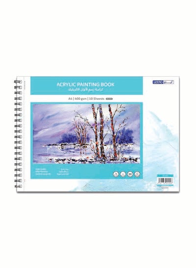 Buy Acrylic Painting Book 10 Sheets A4 400 gsm White in Saudi Arabia