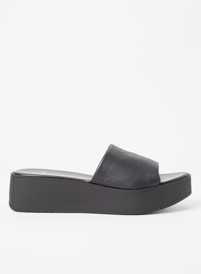 Buy Kadas Leather Flatform Sandals Black in Egypt