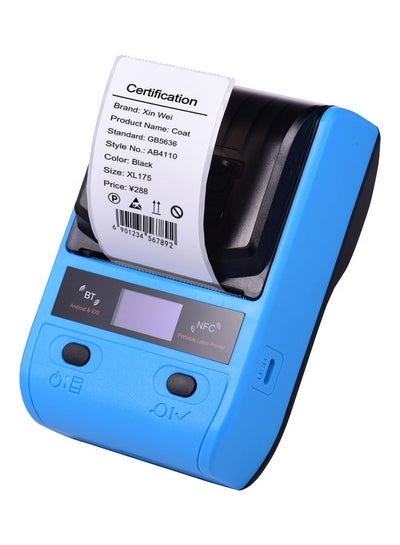 Buy Portable Thermal Label Printer Blue in UAE