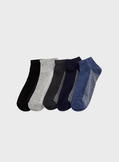 Buy 5 Pair Of Ankle Socks Multicolour in UAE