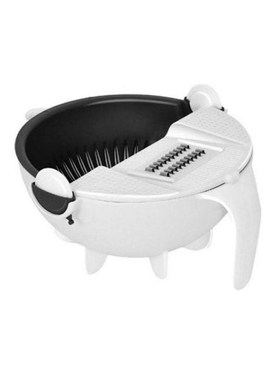 Buy Multi Functional Vegetables Cutter 9 In 1 White-Black 21X13X22cm in Saudi Arabia