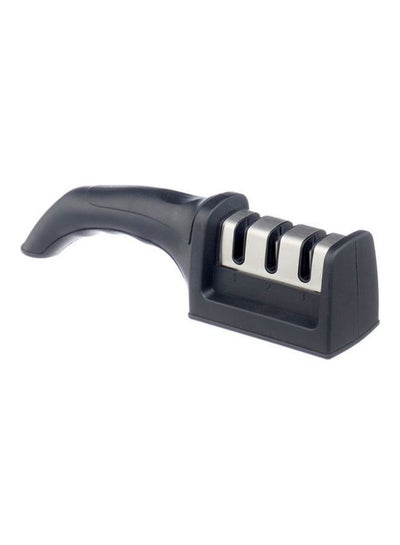 اشتري Stainless Steel Manual Knives Sharpener With Plastic Body Black-Silver في مصر