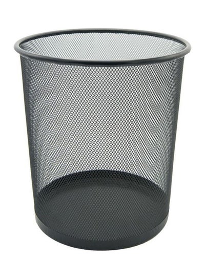 Buy Wire Mesh Waste Baskets Round Net Type Black 30x45.5cm in Saudi Arabia