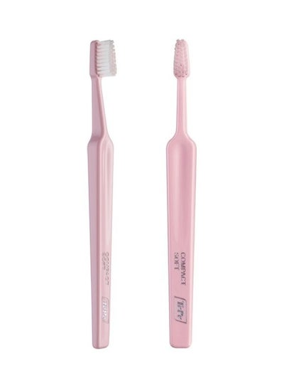 Buy Select Compact Soft Toothbrush Pink/White in UAE