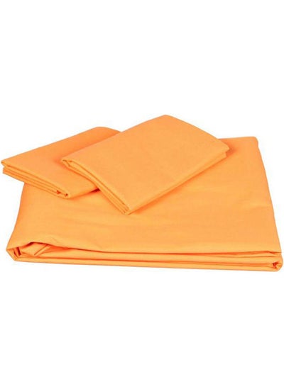 Buy Quilt Cover Set 3 Pieces cotton Orange 240X260cm in Egypt