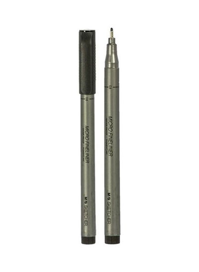 Buy Micro Water Proof Fineliner Pen-Brush Dark Grey in Egypt