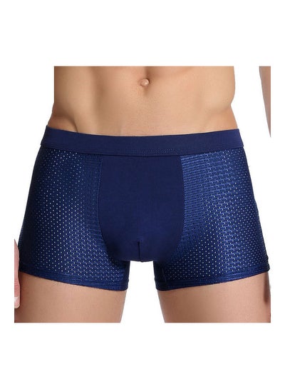 Buy Comfortable Mid-Rise Boxers Dark Blue in Saudi Arabia