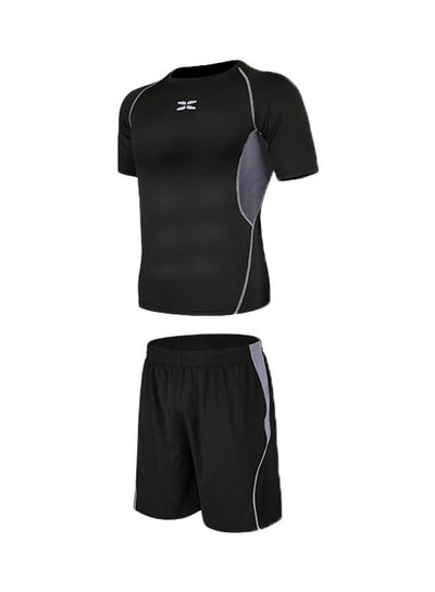 Buy 2-Piece T-Shirt And Pants Black in UAE