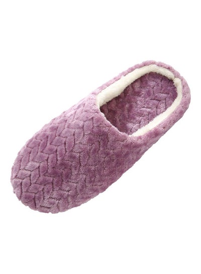 Buy Slip-On Cotton Indoor Slippers Purple in UAE