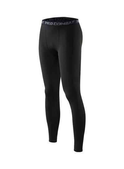 Buy Quick Dry Compression Pants Black in Saudi Arabia