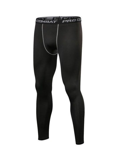 Buy Quick Dry Compression Pants Black in UAE