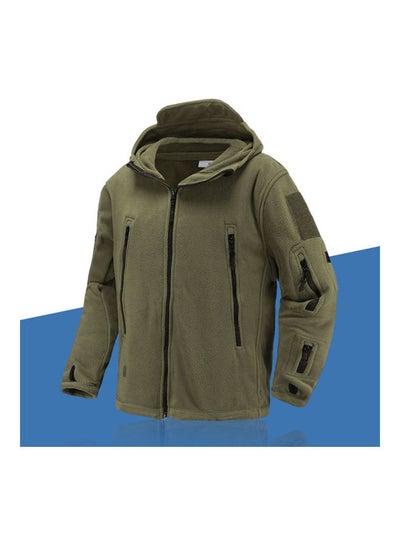 Buy Fleece Warm Cold-Proof Coat Green in Saudi Arabia