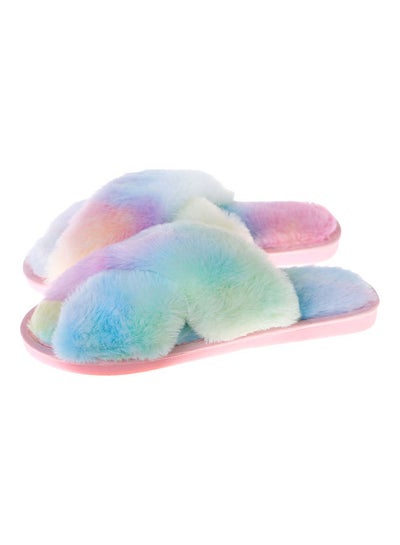 Buy Cross Designed Bedroom Slippers Multicolour in UAE