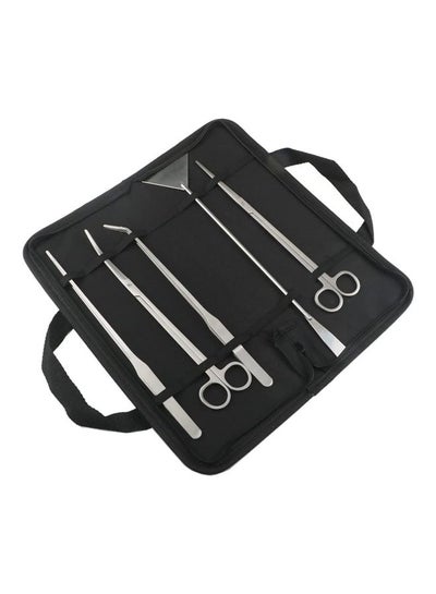 Buy Aquarium Tools Set Tweezers and Scissor Stainless Steel Cleaning Tools silver/black 350grams in UAE