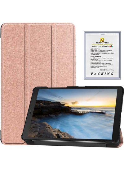 Buy Protective Flip Case Cover For Samsung Galaxy Tab A 8.0 inch 2019 Model(T290 T295) Rose Gold in UAE