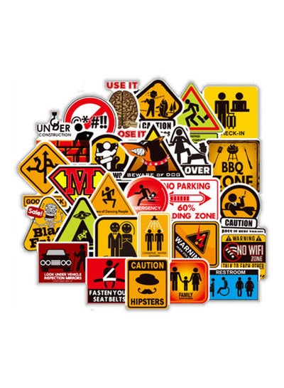 اشتري 100-Piece Warning Signs Graffiti Stickers في السعودية