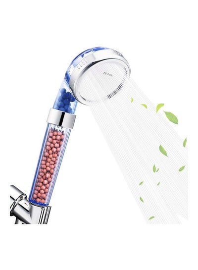 Buy High Pressure Water Saving 3 Mode Function Shower Head Silver in UAE