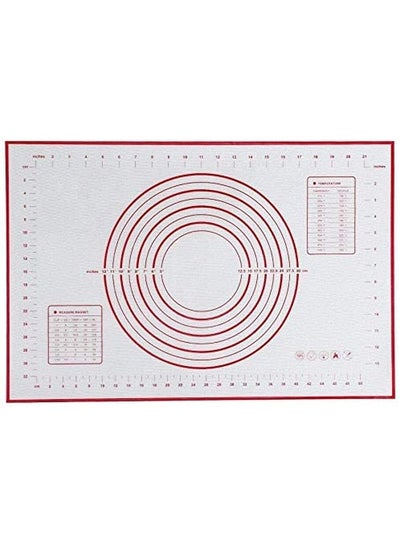 Buy Non-Slip Silicone Baking Mat Red/White in Egypt