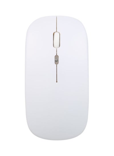 Buy Rechargeable Wireless Slim Mouse White in Saudi Arabia