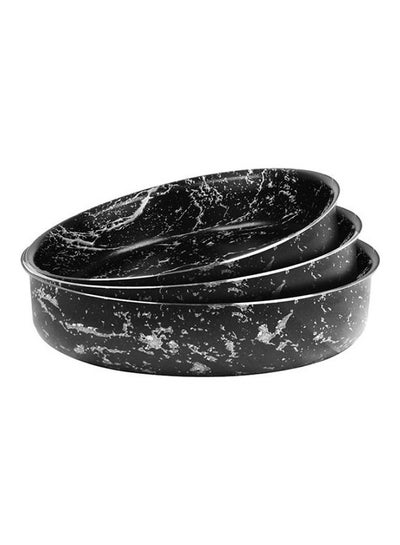 Buy Cook Marble Round Oven Tray Set Black in Egypt