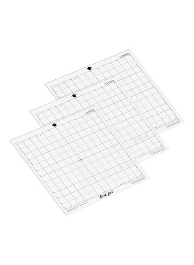 Buy 3-Piece Replacement Cutting Mat With Measuring Grid Transparent in UAE