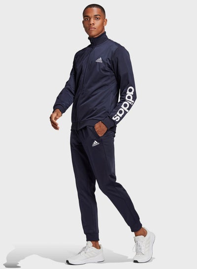 2-Piece Linear Logo Detail Tracksuit Set Navy Blue price in Saudi ...